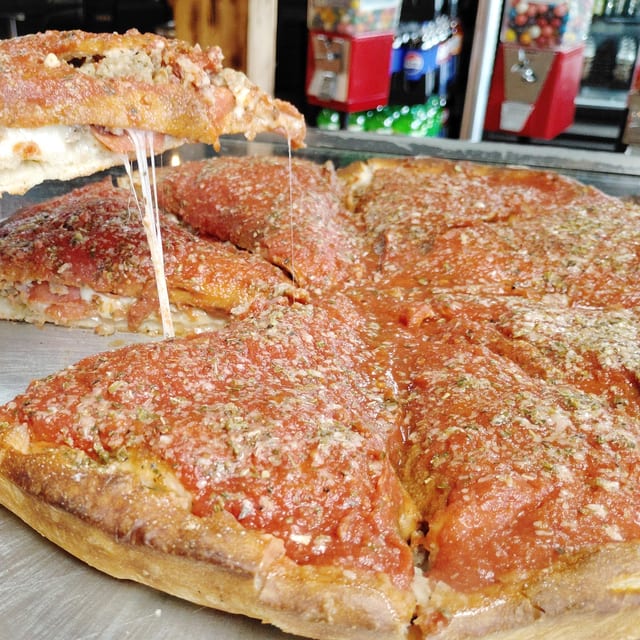 Stuffed Meatza Treatza.