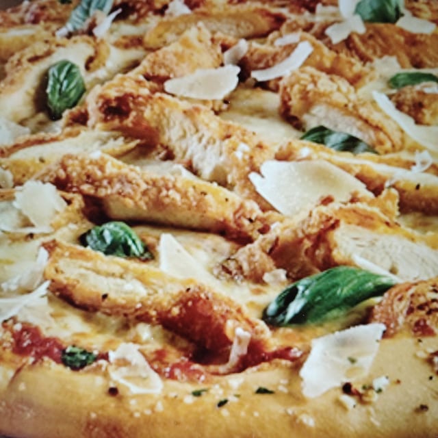 Chicken Parmesan Pizza.